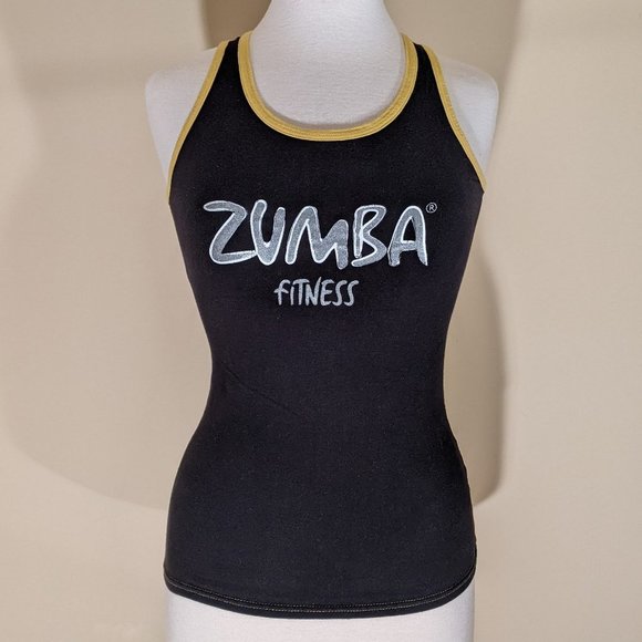 Zumba Black and Yellow top. Medium Size - Picture 1 of 16